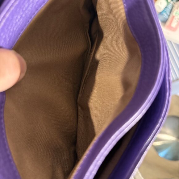 Fashion Boutique PURPLE Leather Shoulder Bag (Tory look alike) - Picture 7 of 8